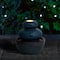 Glitzhome® 8.75" LED Turquoise Leaf Textured Ceramic Tabletop Fountain
